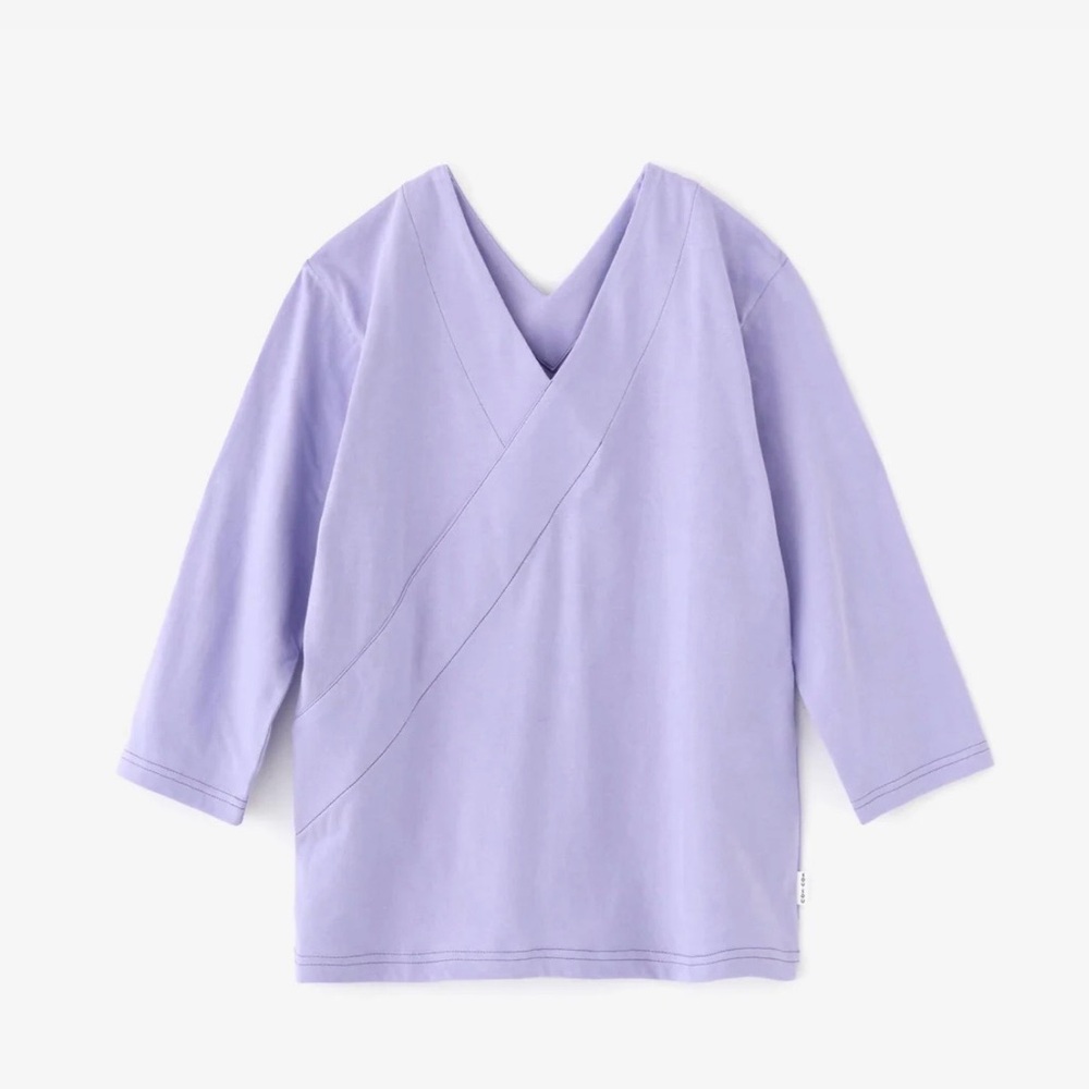 Women's Lavender Long Sleeve Wrap Top